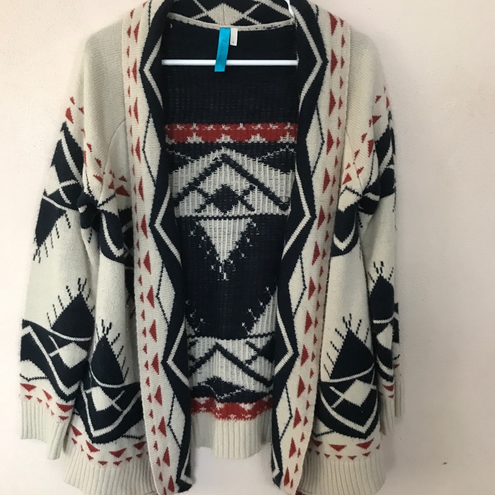Francesca’s Tribal Print Cardigan